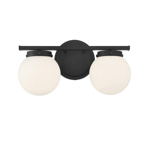 2-Light Bathroom Vanity Light in Matte Black