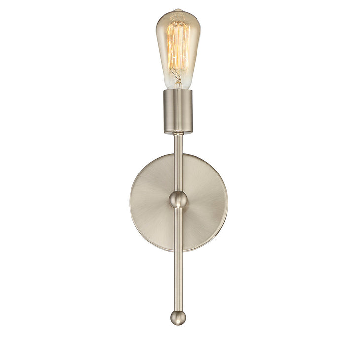 1-Light Wall Sconce in Satin Nickel