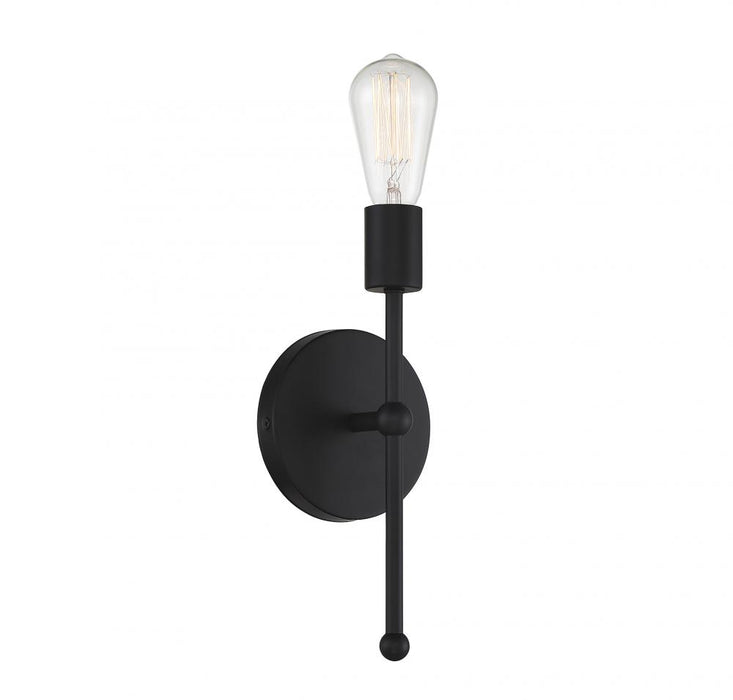 1-Light Wall Sconce in Matte Black