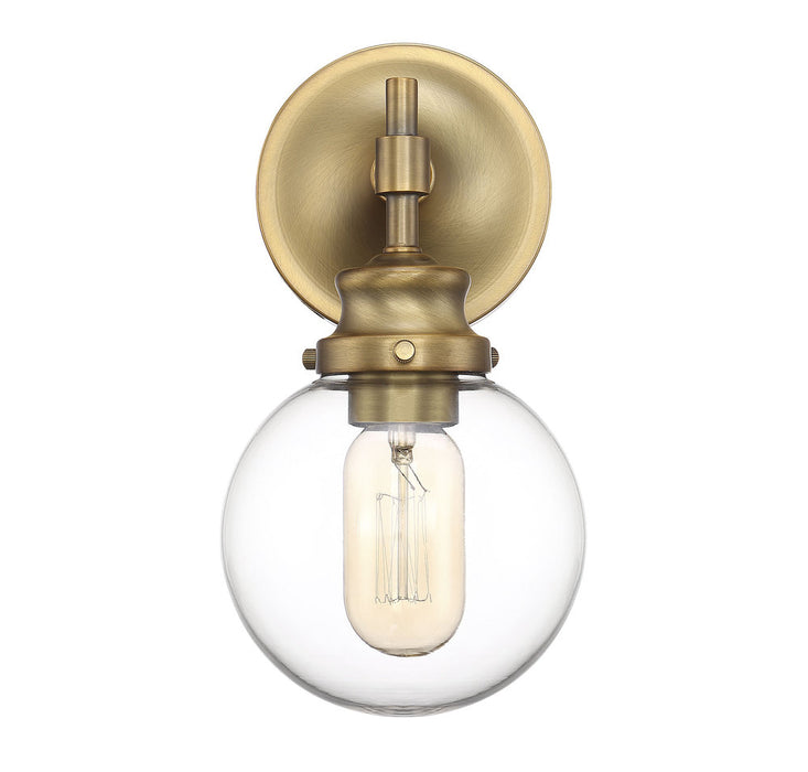 1-Light Wall Sconce in Natural Brass