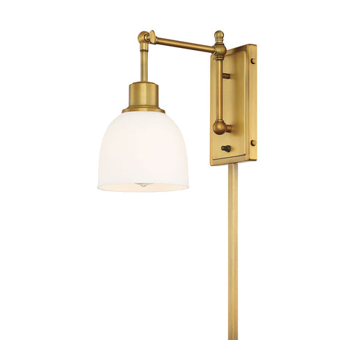 1-Light Wall Sconce in Natural Brass