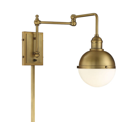 1-Light Wall Sconce in Natural Brass