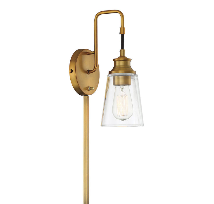 1-Light Wall Sconce in Natural Brass