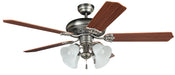 52" Ceiling Fan w/Blades & 4 Alabaster Lights