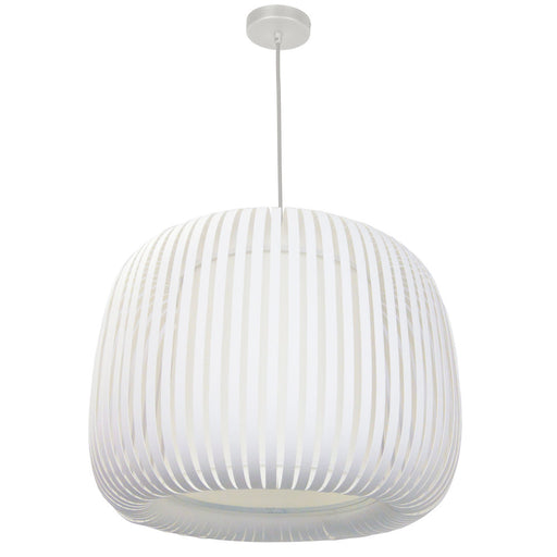 1LT Pendant Slit Shade Linda White White