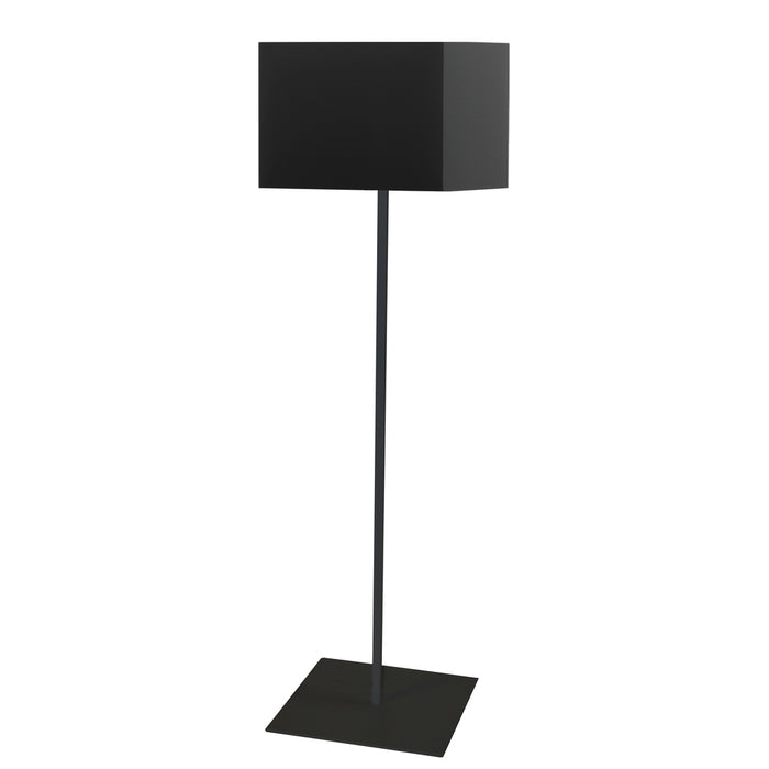 1LT Slope Floor Lamp w/ JTone Black Shade, Black