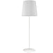 1LT Drum Floor Lamp w/ Jtone WH Shade, WH