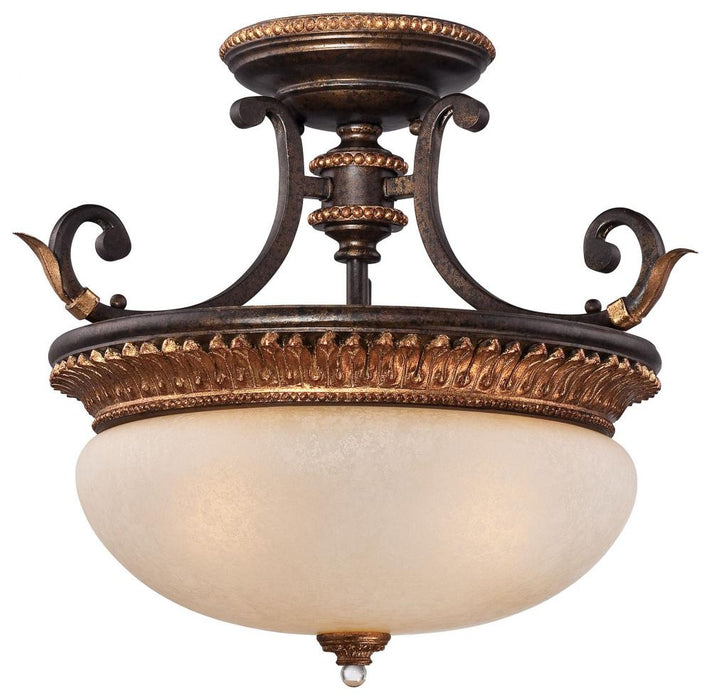 3 LIGHT SEMI FLUSH MOUNT