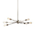 6LT Horizontal Pendant, Burnished Chrome Finish