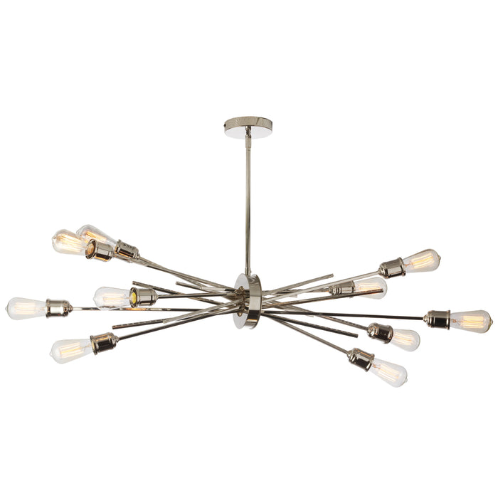 10LT Horizontal Pendant, Burnished Chrome Finish