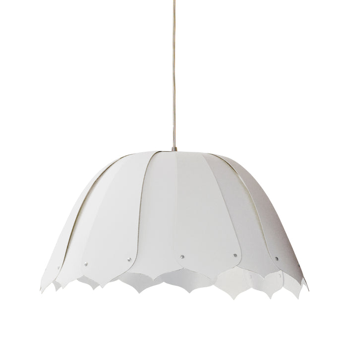 1LT Noa Pendant JTone Wht,Small Polished Chrome