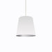 1LT Oversized Drum Pendant,Medium - Wht/Slv