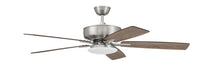 52" Ceiling Fan w/Blades, White Low Profile LED Light Kit