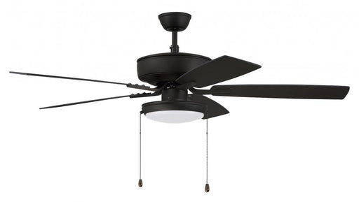 52" Ceiling Fan w/Blades, White Slim Pan LED Light Kit