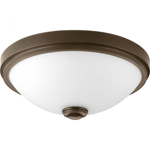 One-Light 15" LED Linen Glass Flush Mount