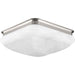 One-Light 11-3/8" LED Square Glass Flush Mount