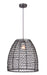 1 Light Pendant w/Woven Rattan Shade