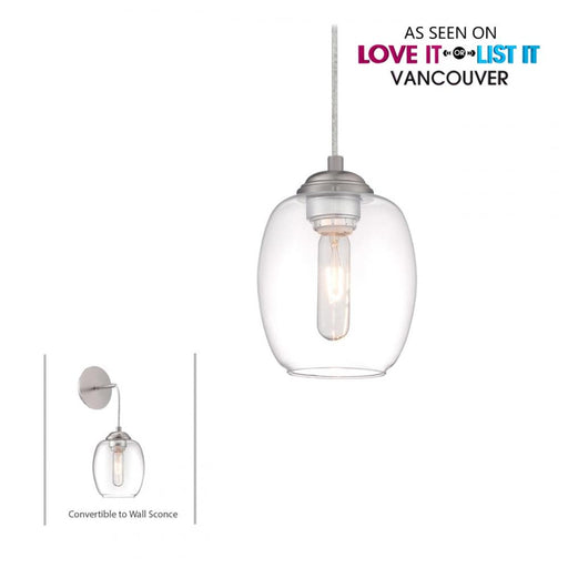 1 LIGHT MINI PENDANT (CONVERTIBLE TO WALL SCONCE)