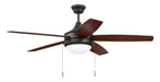 52" Ceiling Fan w/ 5 Blades, LED Light Kit