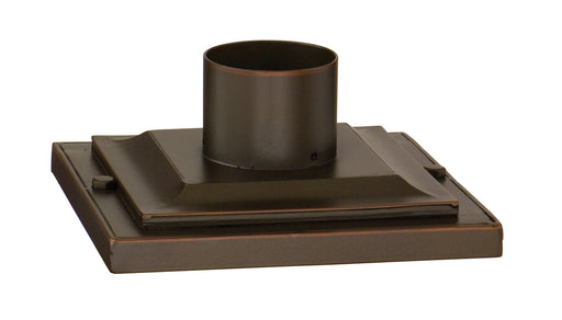 MATTE BLACK PIER MOUNT - CAST ALUMINUM SQUARE BASE STEP DETAIL MATTE BLACK