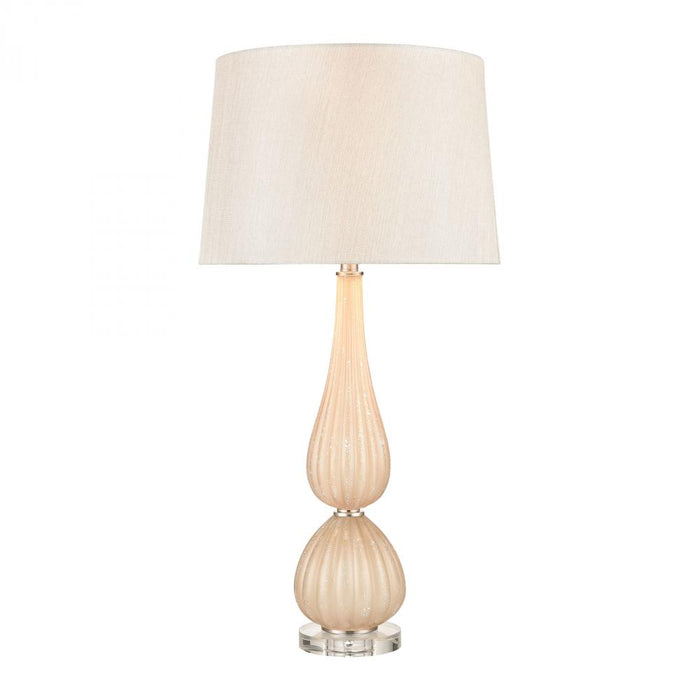 Mariani glass table lamp in Salted Caramel