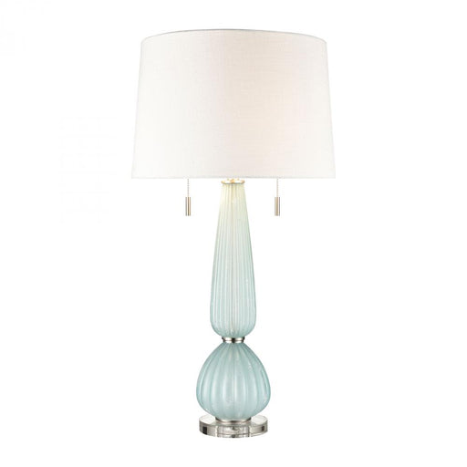 Mariani glass table lamp in Blue