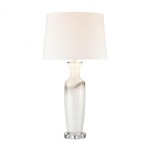 Abilene glass table lamp in White