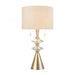 Annetta metal glass table lamp in Antique Brass