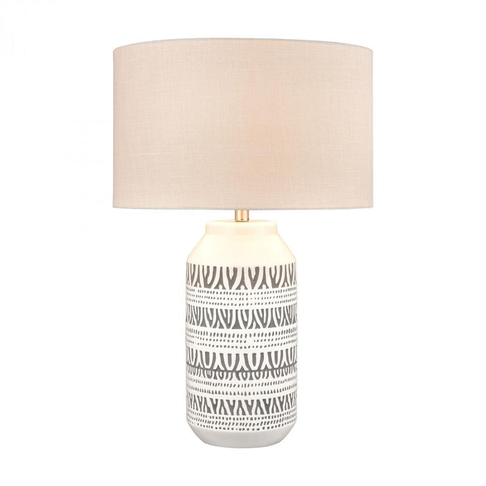 Calabar ceramic table lamp in White