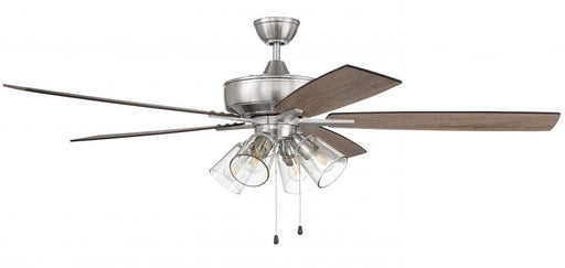 60" Ceiling Fan w/Blades, 4 Clear Glass Light Kit