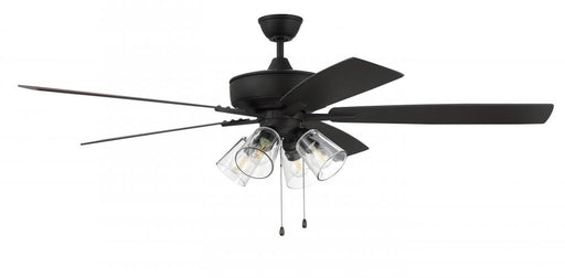 60" Ceiling Fan w/Blades and 4 Light Kit Clear Glass