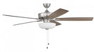 60" Ceiling Fan w/Blades, White Bowl Light Kit