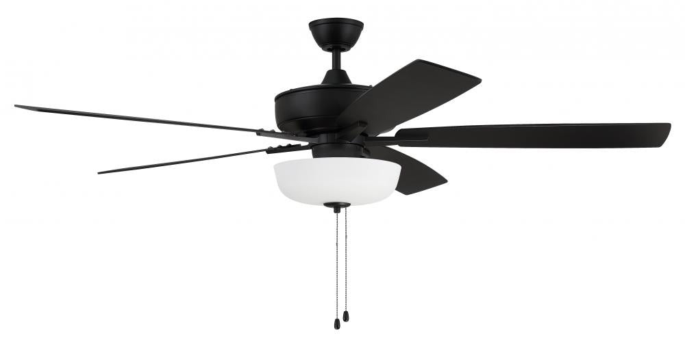 60" Ceiling Fan w/Blades, White Bowl Light Kit