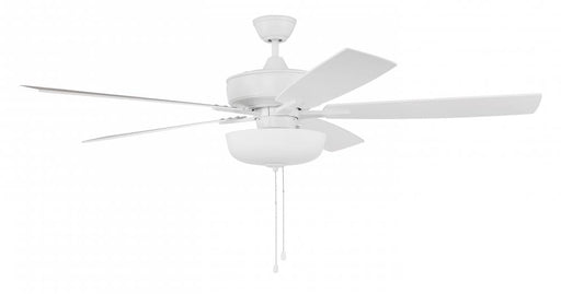 60" Ceiling Fan w/Blades, White Bowl Light Kit