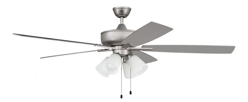 60" Ceiling Fan w/Blades, 4 White Glass Light Kit