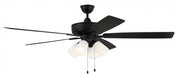 60" Ceiling Fan w/Blades, 4 White Glass Light Kit