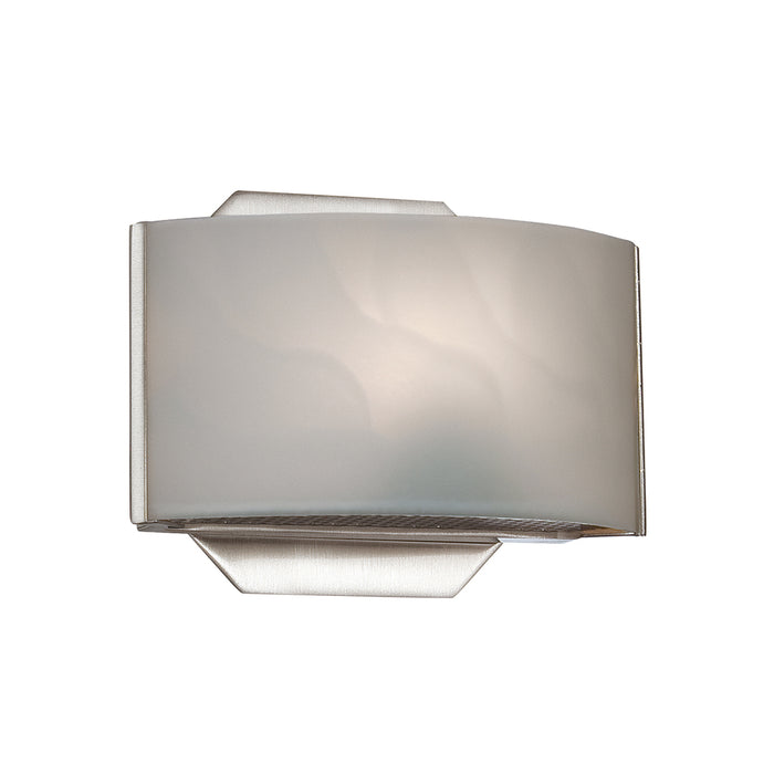 DAKOTA,1LT WALL SCONCE,SN/WHT