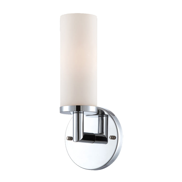 SYDNEY,1LT WALL SCONCE,WHT/CHR