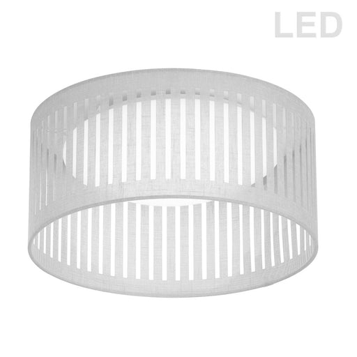 14W Slit Drum Flush Mount, White