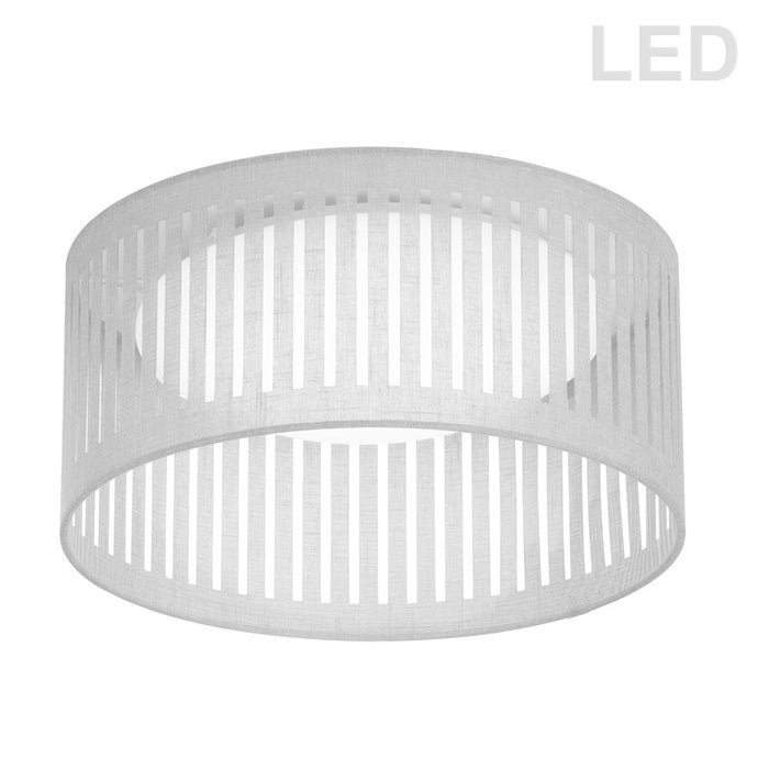 14W Slit Drum Flush Mount, White