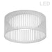 14W Slit Drum Flush Mount, White