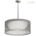 22W Slit Drum Pendant, Grey Shade