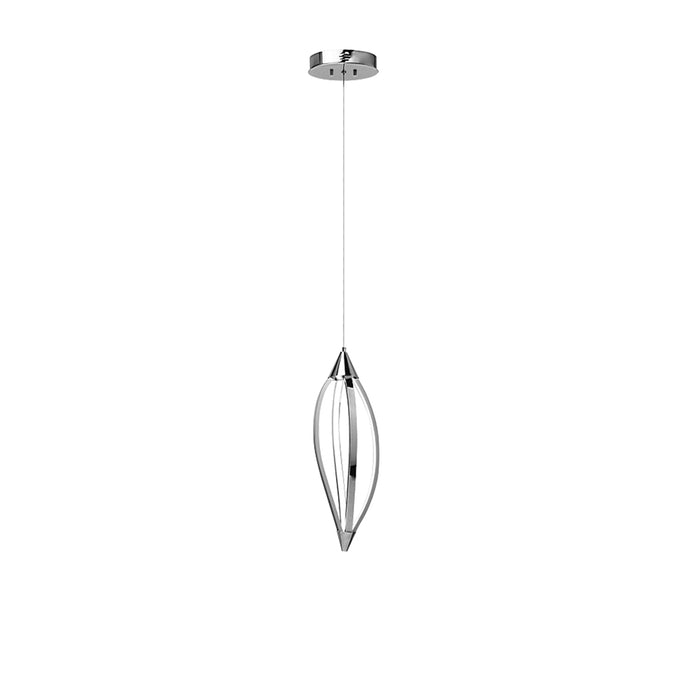 Pendant, w/Swooped Arms, Polished Chrome