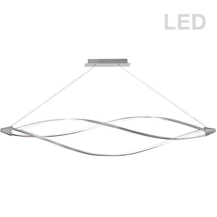 53W Horizontal Pendant, Satin Chrome Finish