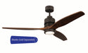 52" Ceiling Fan w/DC Motor w/Light Kit, Blade Opt