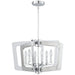 6LT Chandelier, Polished Chrome Finish