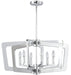 6LT Chandelier, Polished Chrome Finish