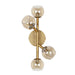 4LT Halogen Wall Sconce V Bronze Champagne Glass