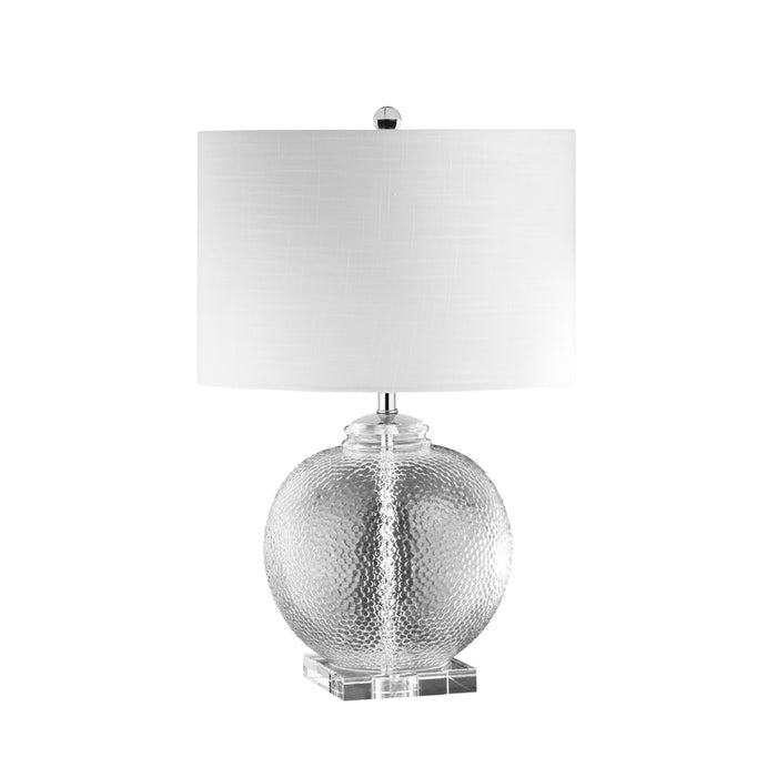 1LT Glass Table Lamp w/ White Shade