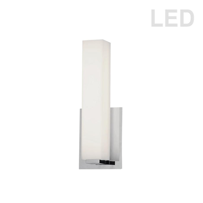 12W Wall Sconce, PC w/ WH Glass